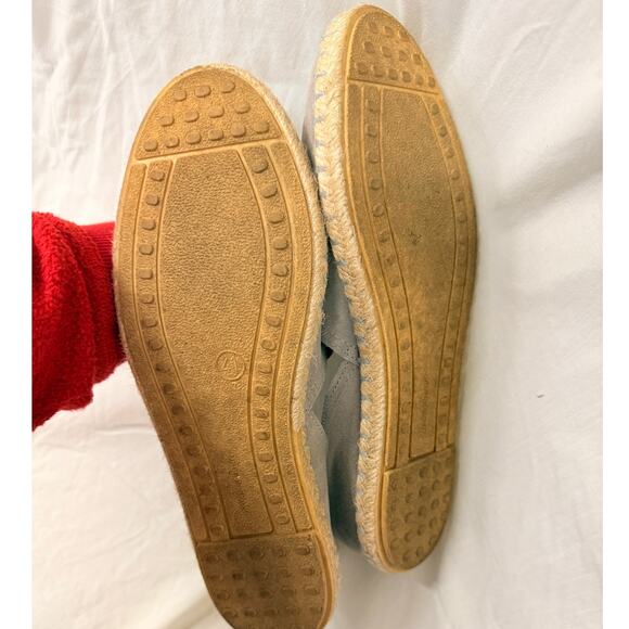 Verbenas Carmen Soft Suede Leather Taupe Slide On D'Orsay Espadrille Flats EU 41 - Picture 3 of 5